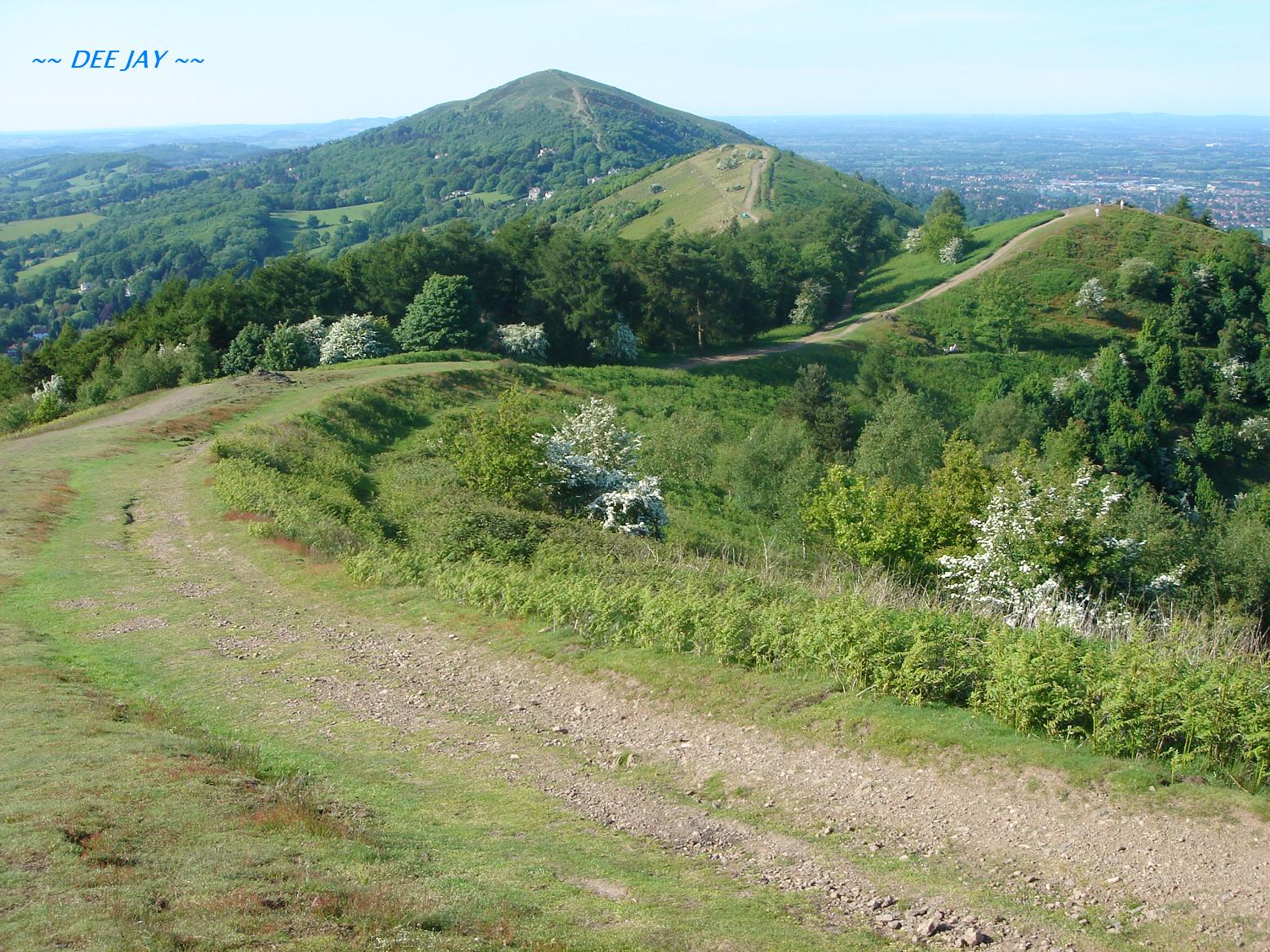 MALVERN HILLS, THE BEACON (425m) AND GREAT MALVERN VIEWED FROM SOUTH